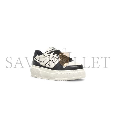 FENDI MATCH BLACK LEATHER PLATFORM LOW-TOPS 8E8571AOMNF1PYU FENDI MATCH BLACK LEATHER PLATFORM LOW-TOPS 8E8571AOMNF1PYU